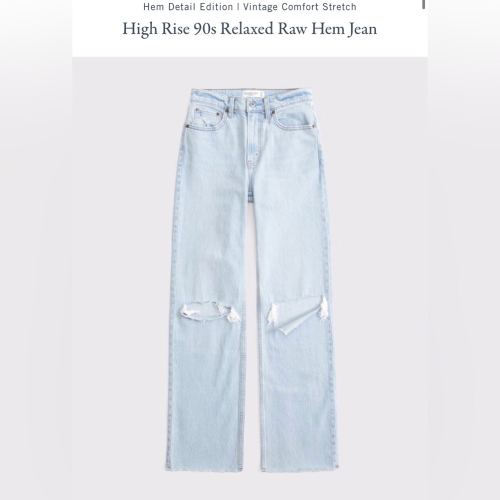 Abercrombie & Fitch Light Blue High Rise 90’s Relaxed Jeans